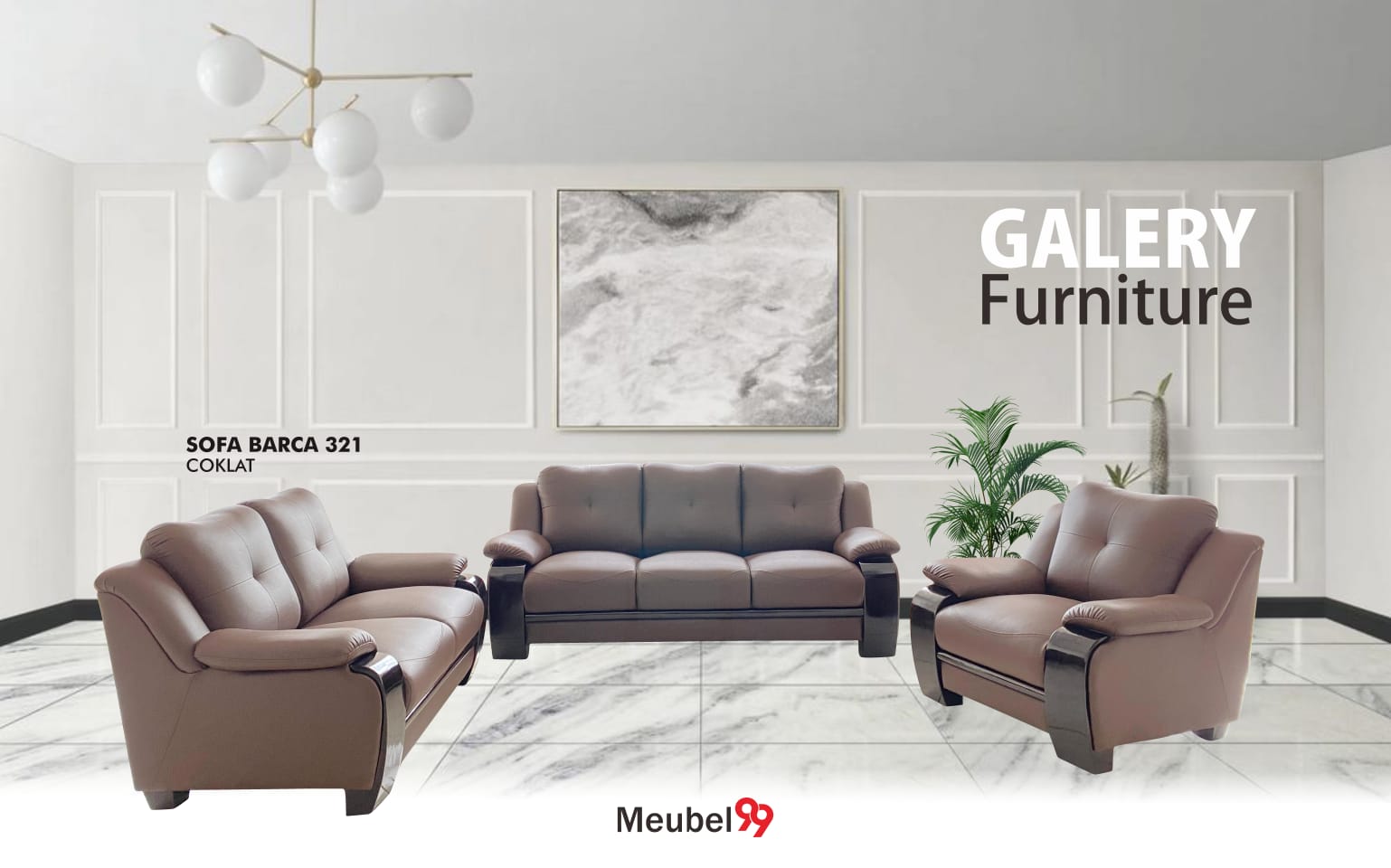 Sofa Kayu Busa Barca 321