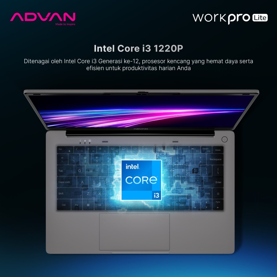 Laptop Advan Workpro Lite Intel Core i3-1220p