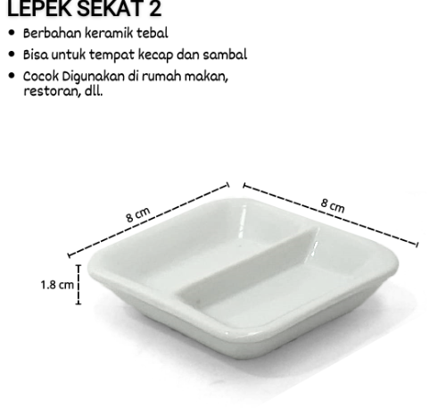 Tempat Sambal 2 Sekat