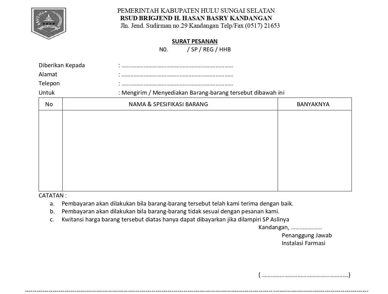 Kwitansi Ukuran Besar SURAT PESANAN CETAK 2 PLY PUTIH KUNING (NCR)