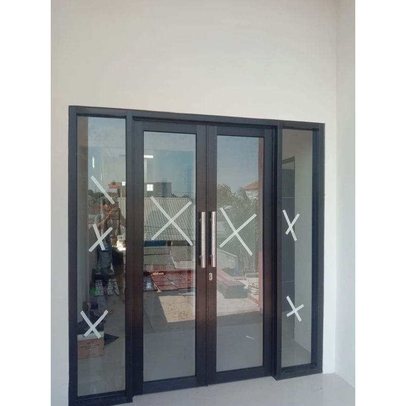 Pintu bahan aluminium+kaca