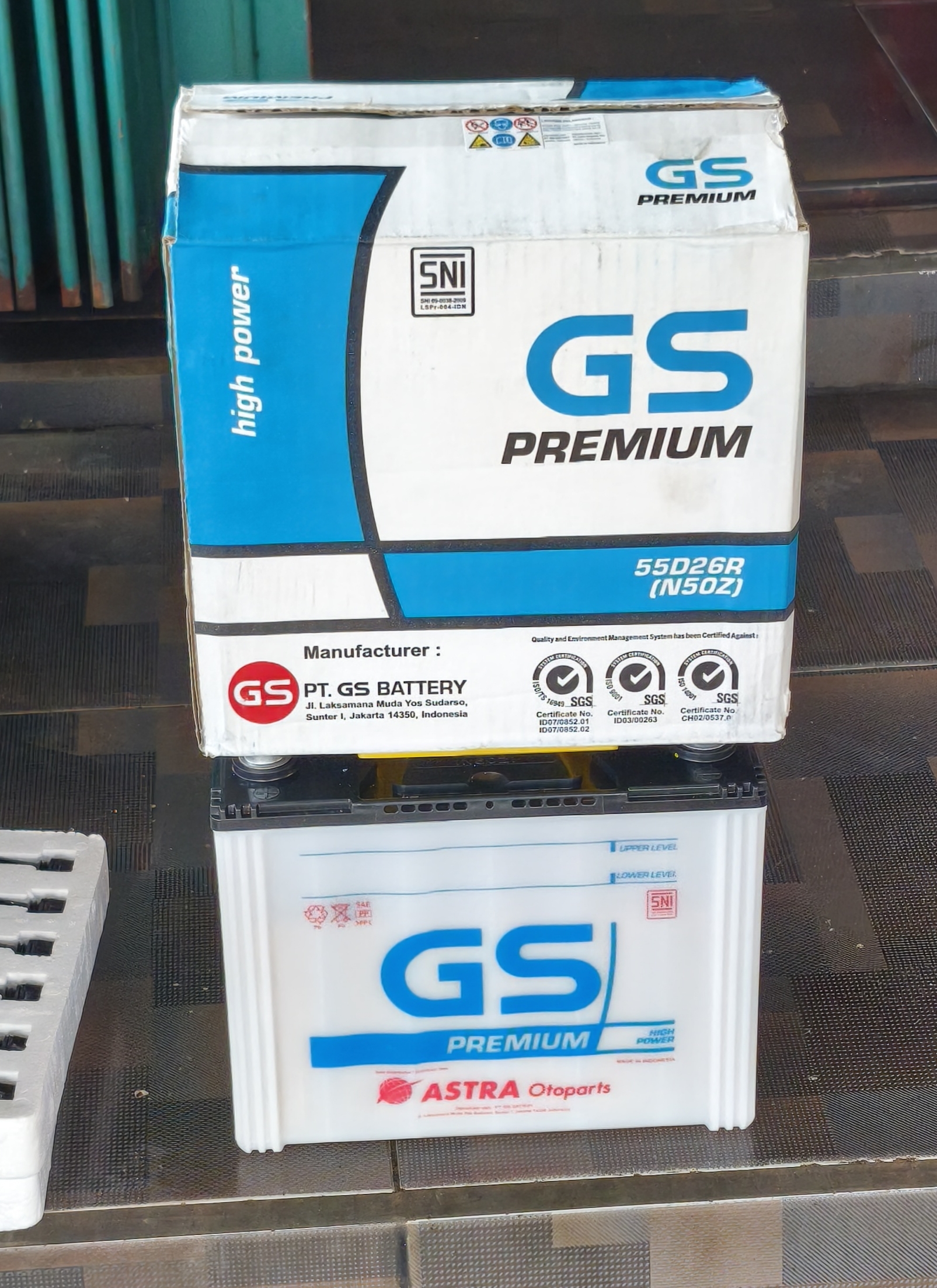 Aki GS NS50Z Basah