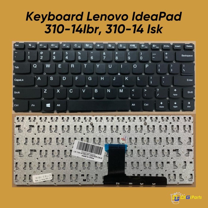 KEYBOARD LENOVO 310-14 SOKET TENGAH TOMBOL DELETE