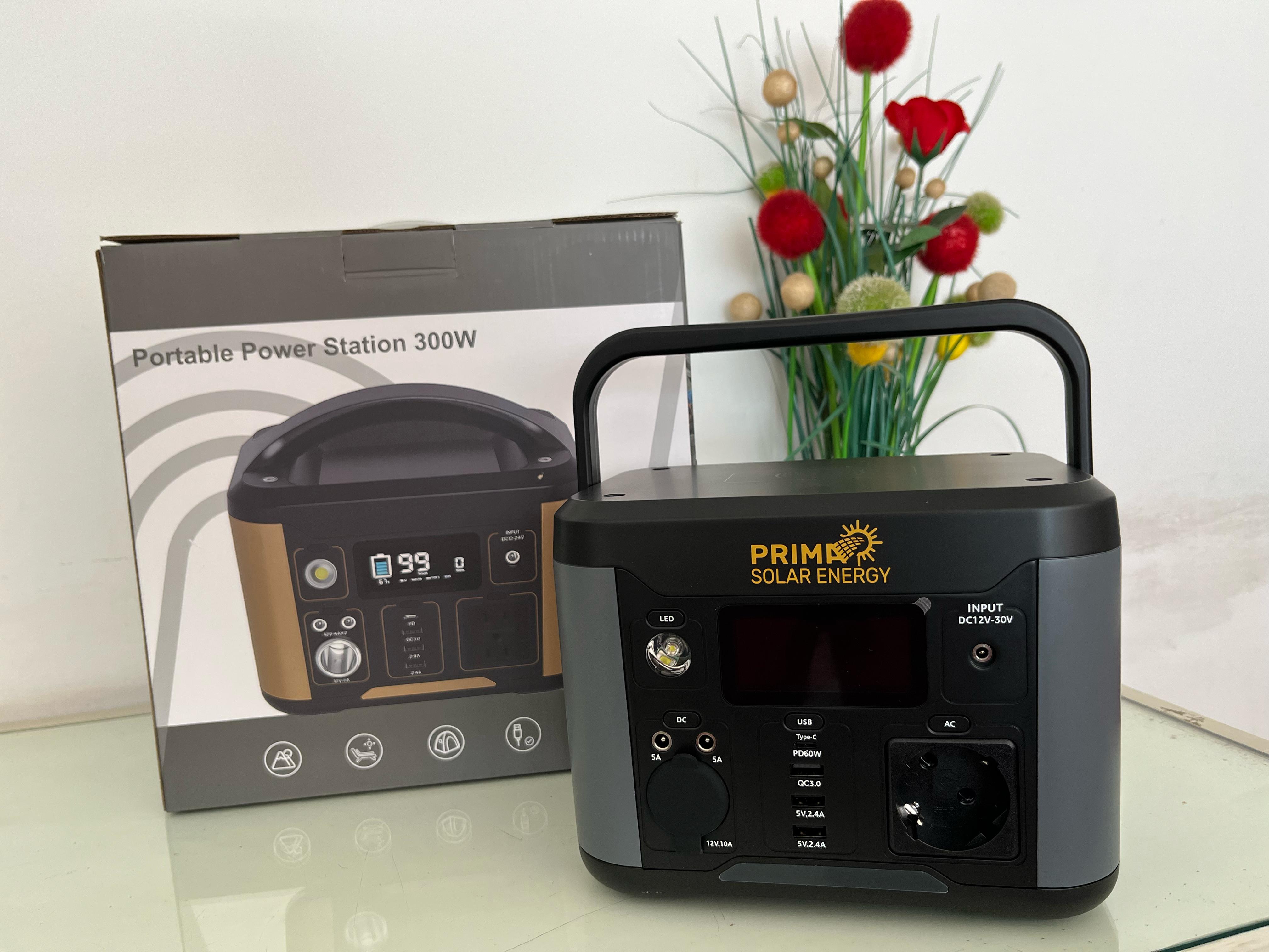 PORTABLE POWER STATION PSE-300 PRIMA SOLAR ENERGY