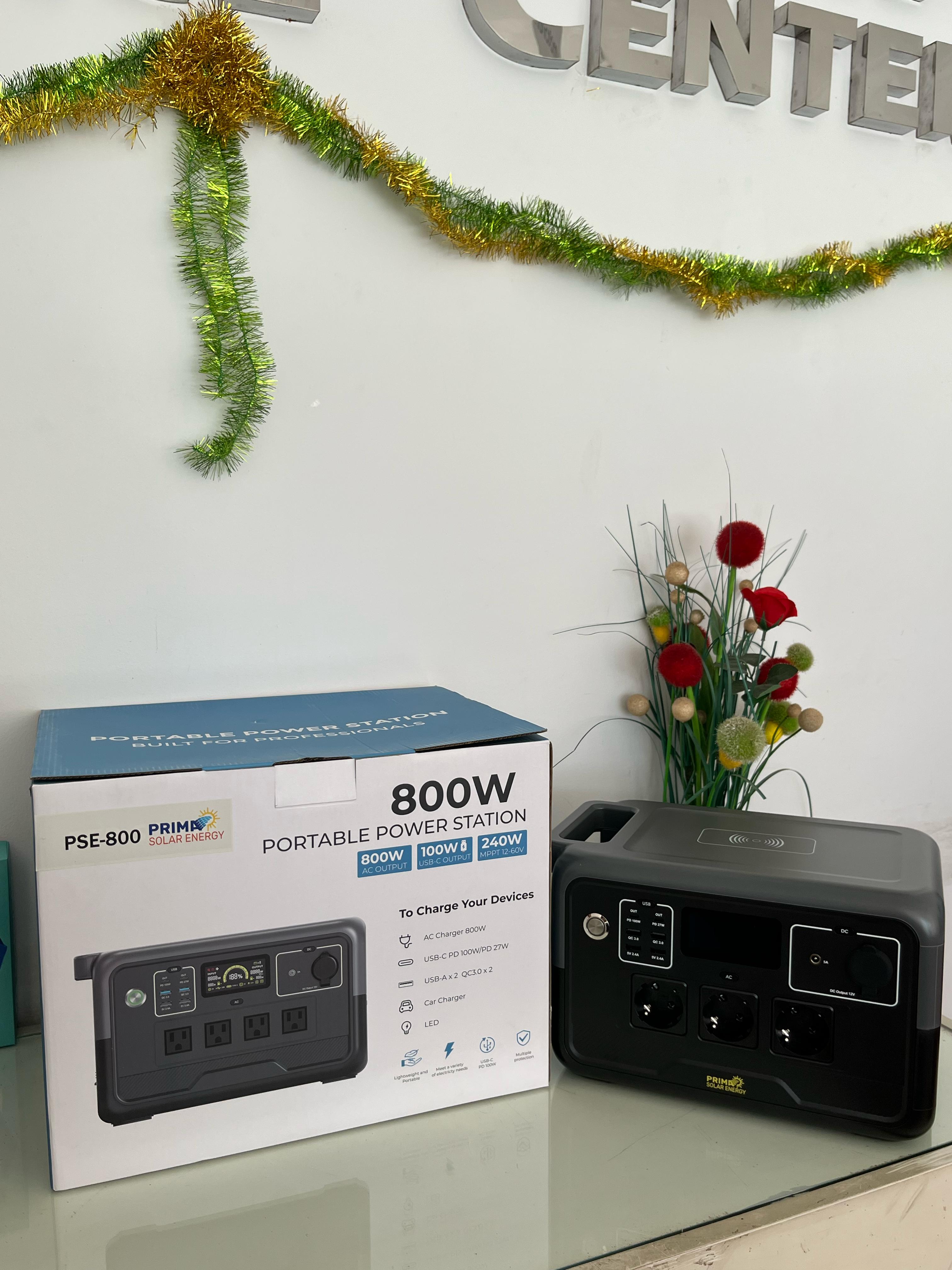 PORTABLE POWER STATION PSE-800  PRIMA SOLAR ENERGY