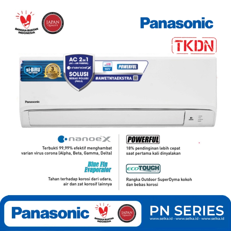   PANASONIC CS-PN18AKJ AC SPLIT 2 PK STANDARD PLASMA