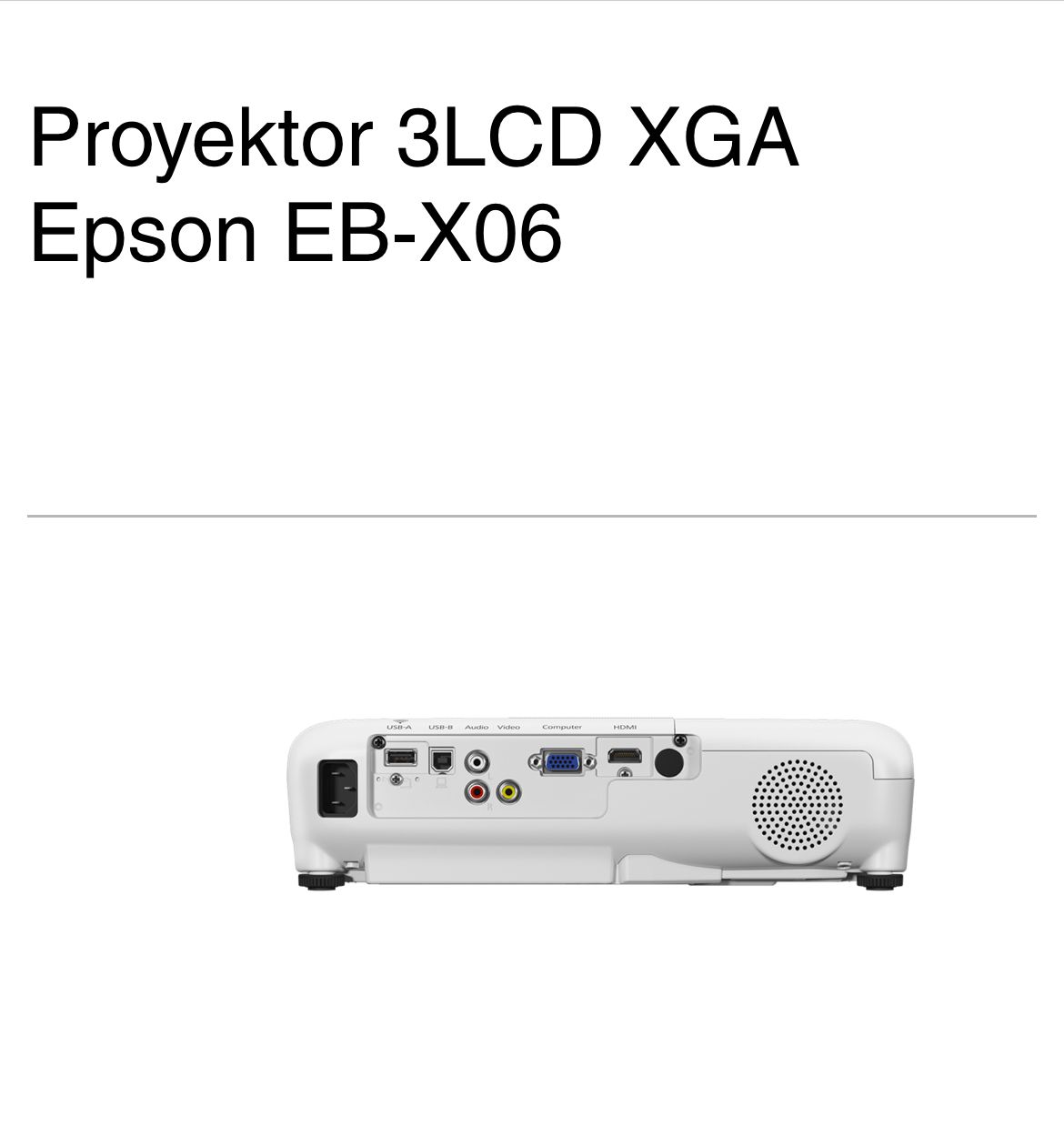 PROJECTOR EPSON EPSON EB-X06