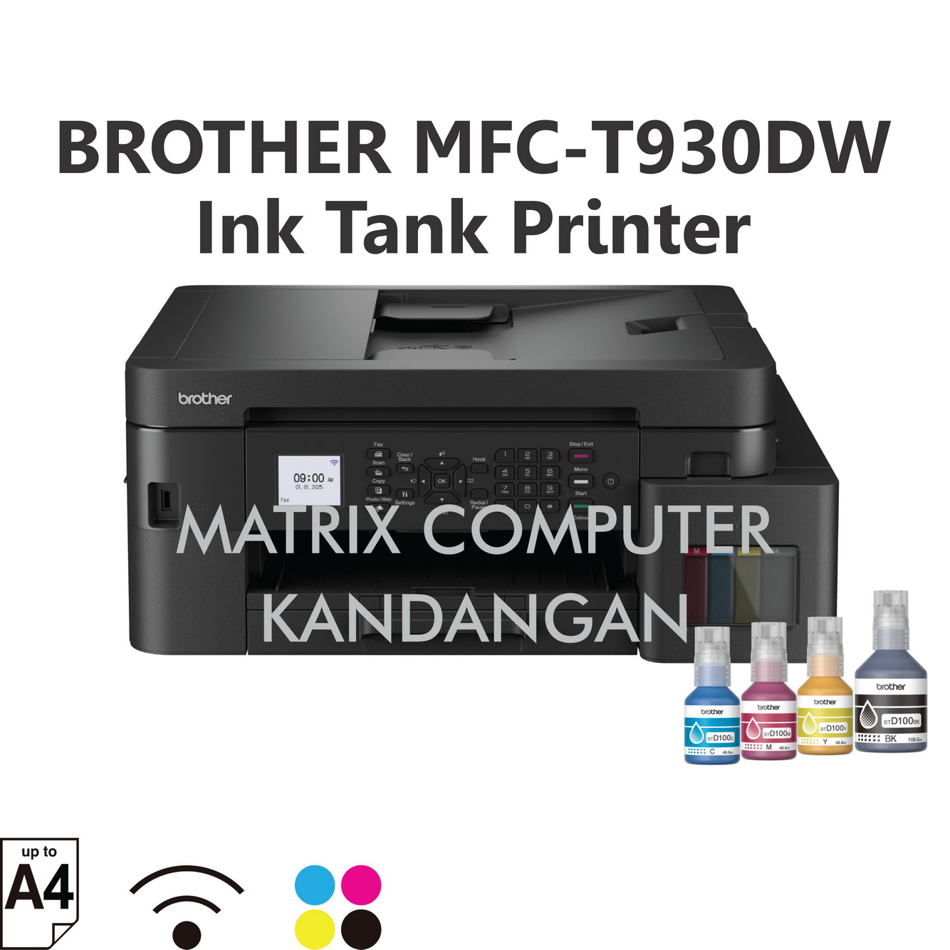Printer Brother MFC-T930DW Print Scan Copy Fax WiFi Duplex ADF