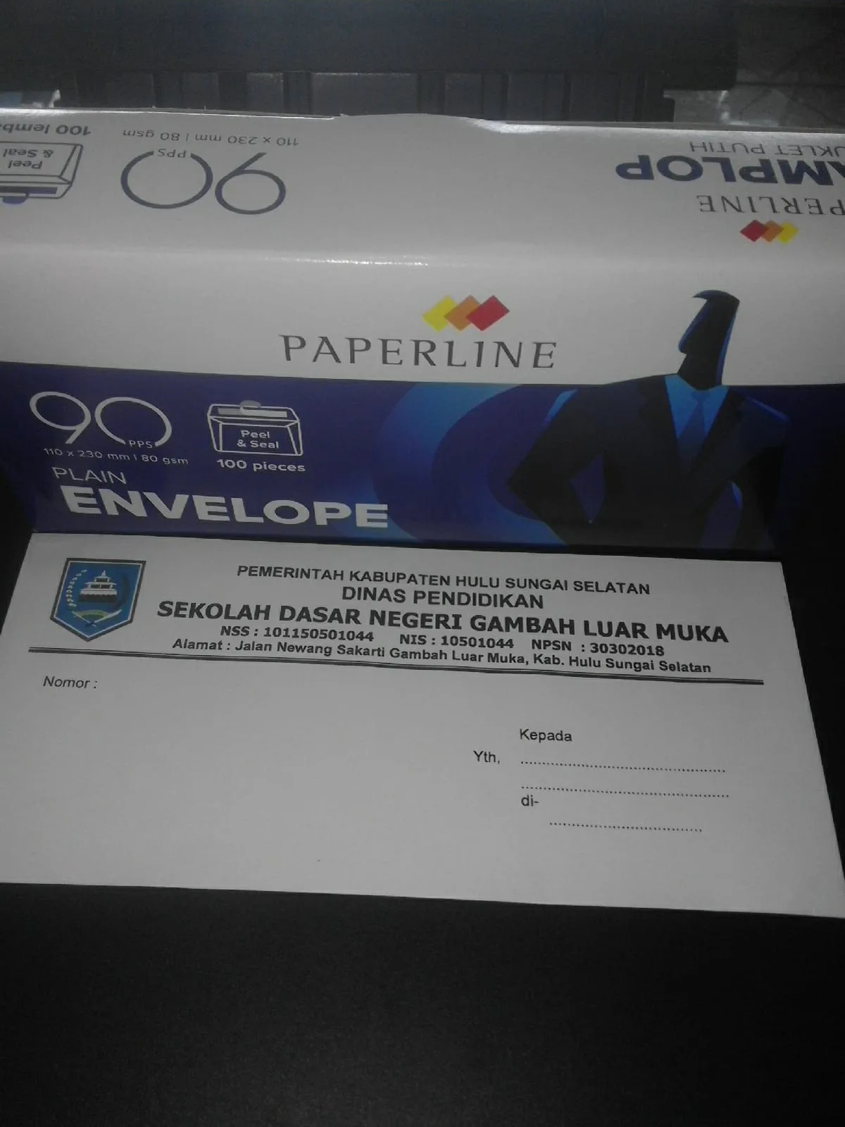 Cetak Amplop Dinas