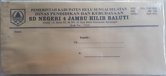 Cetak Amplop Kop Dinas (Folio)