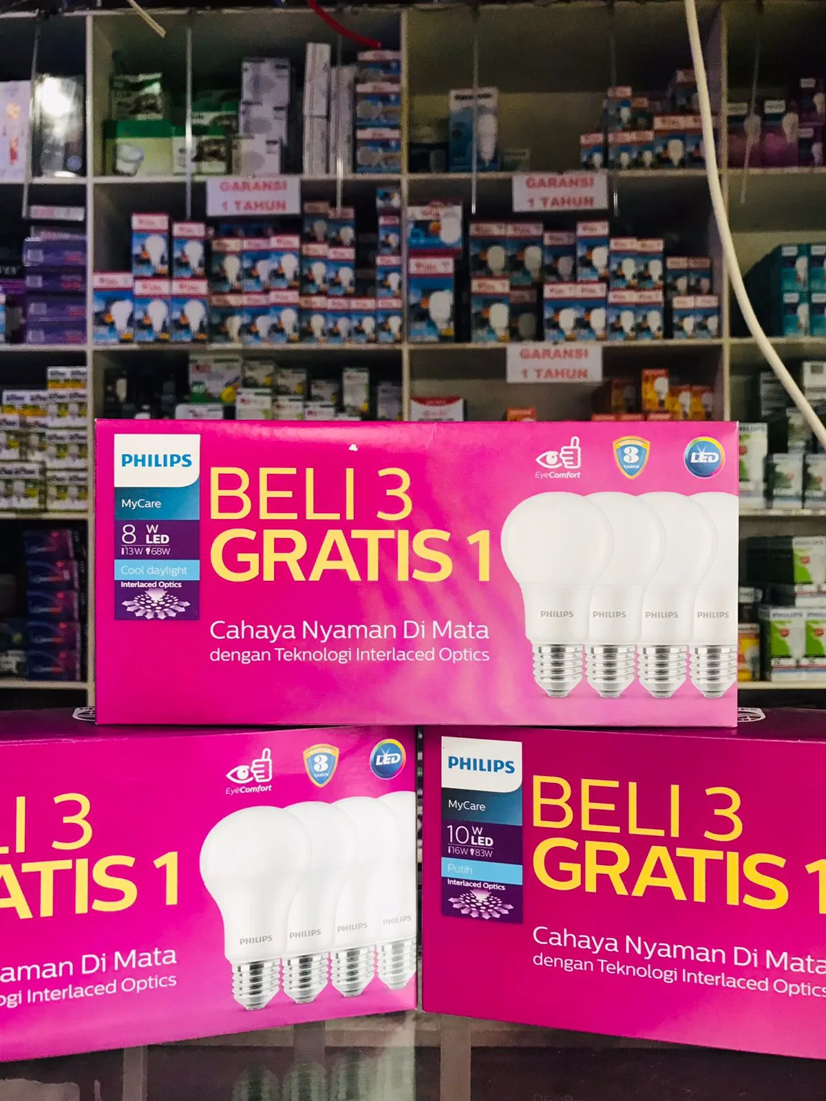 LAMPU PHILIPS LED BULB 8W
