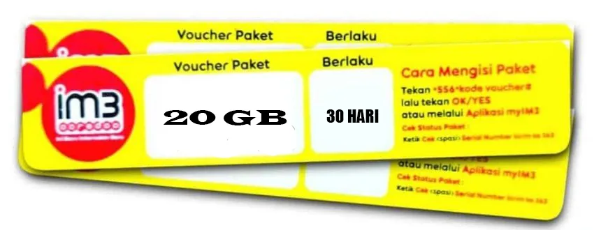 INDOSAT 20 GB 30 HARI