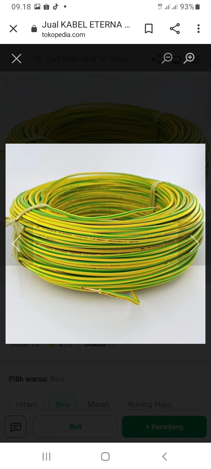 Kabel NYA 1,5mm/100m