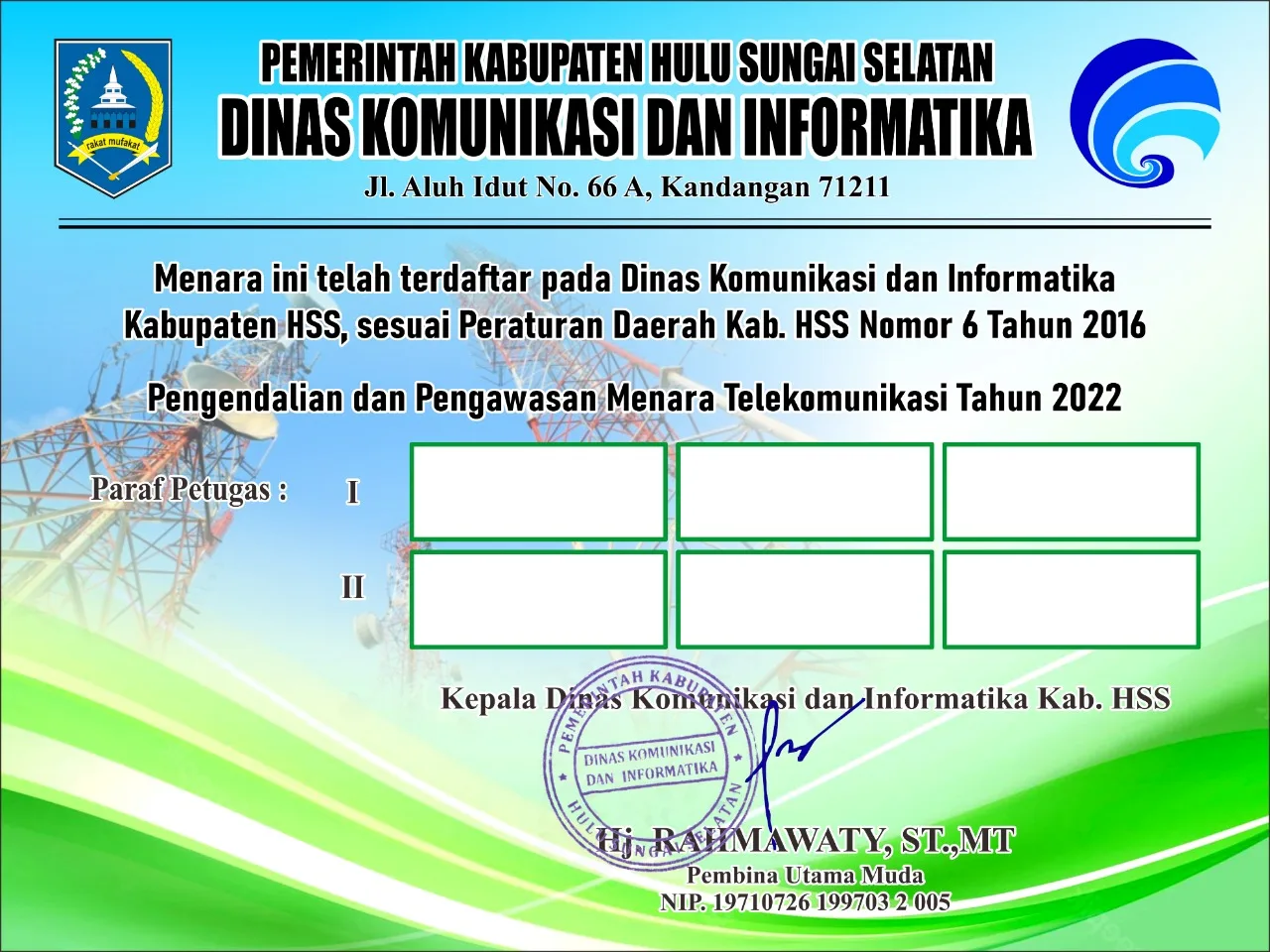 CETAK STIKER 20X15 DINAS KOMINFO