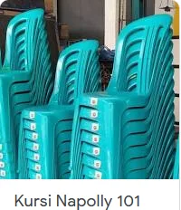 SEWA HARIAN KURSI PLASTIK SANDARAN MERK NAPOLLY 101 (HARAG SUDAH TERMASUK PAJAK)
