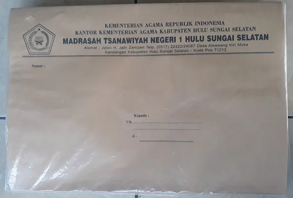 Cetak Amplop Kop Dinas (Folio)