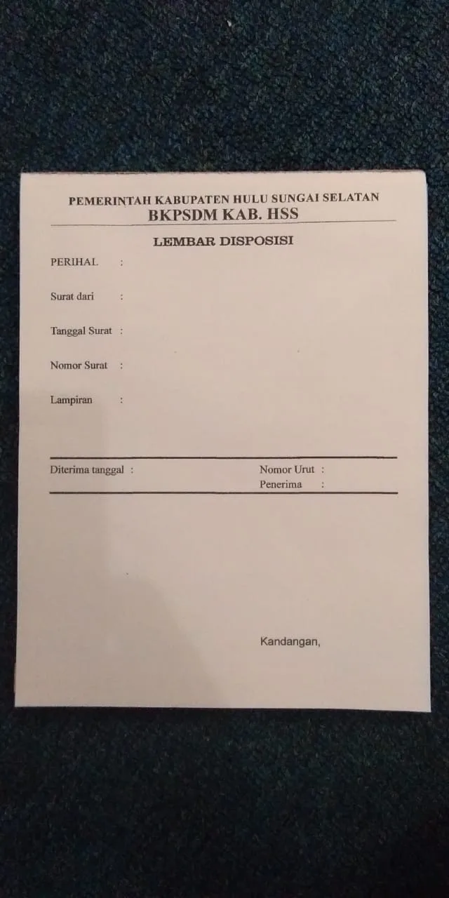 CETAK LEMBAR DISPOSISI