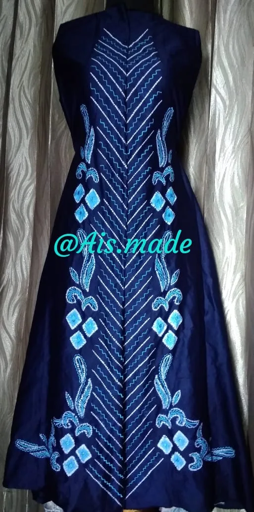 Kain Sasirangan katun satin Bordir Motif Standar