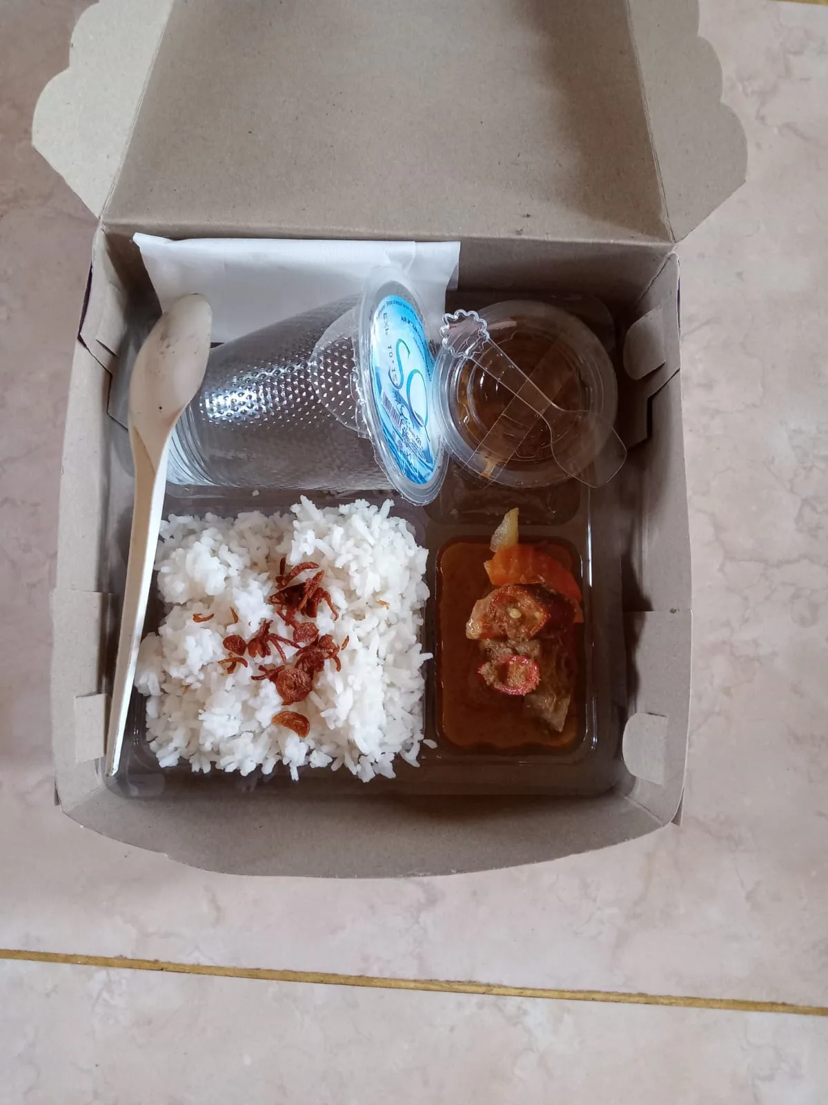 NASI KOTAK + KARIH DAGING