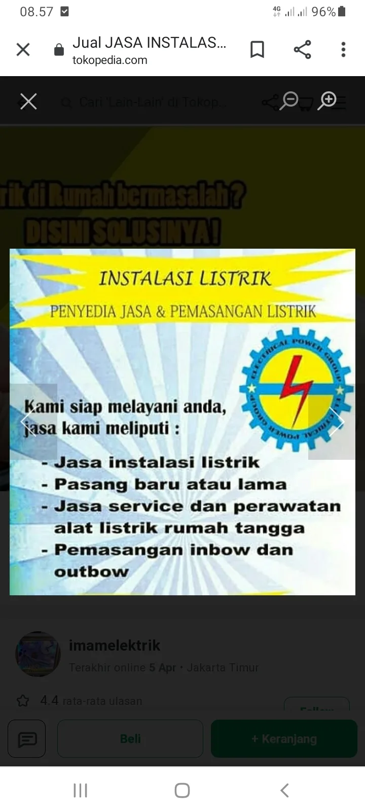 Jasa service dan pasang baru listrik