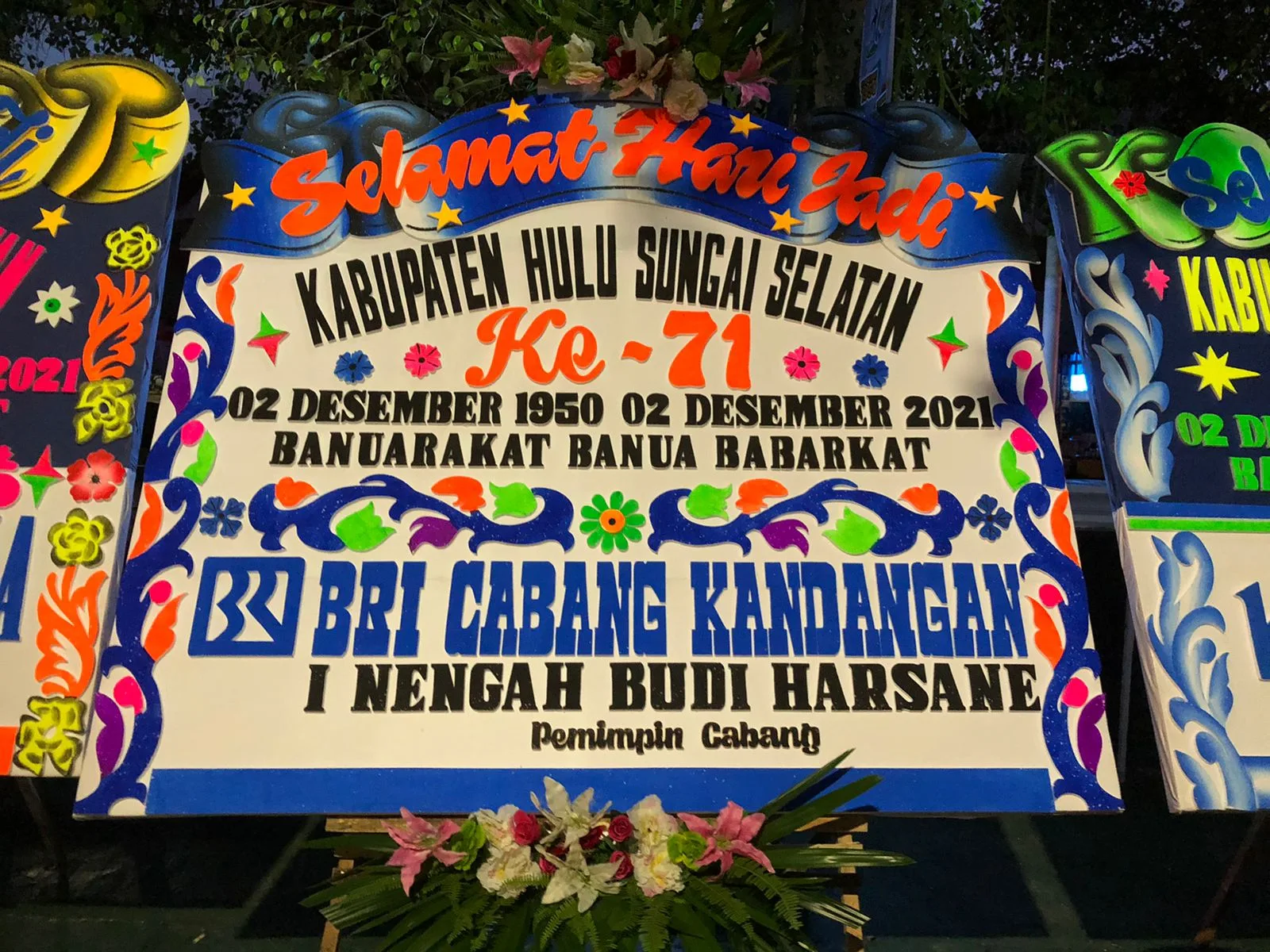 karangan bunga variasi