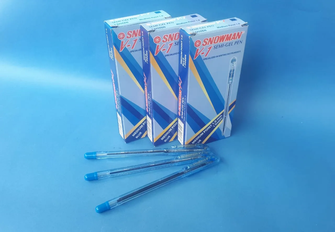 PEN SNOWMAN V-1 07 MM BIRU