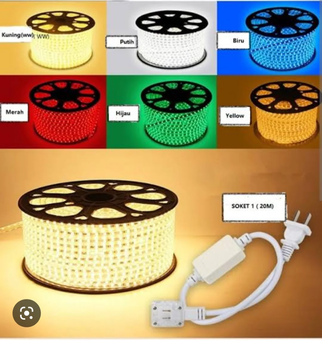 Pemasangan lampu led strip selang