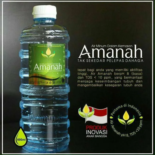 AIR MINUM KEMASAN AMANAH 600ML