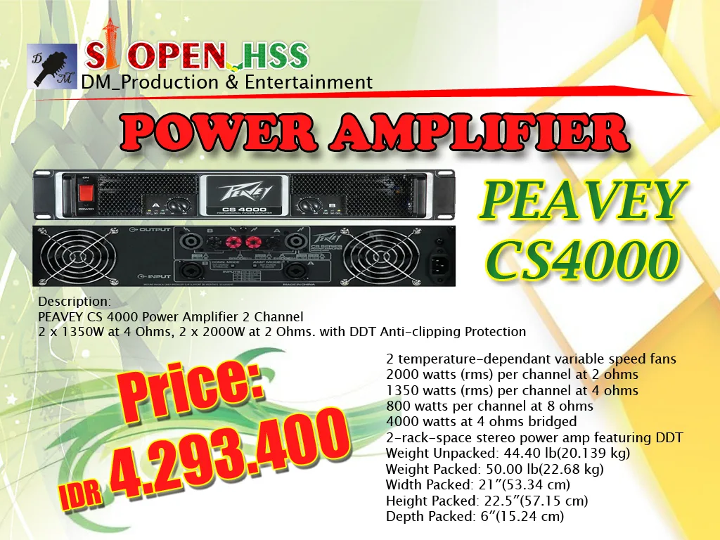POWER AMPLIFIER PEAVEY CS4000