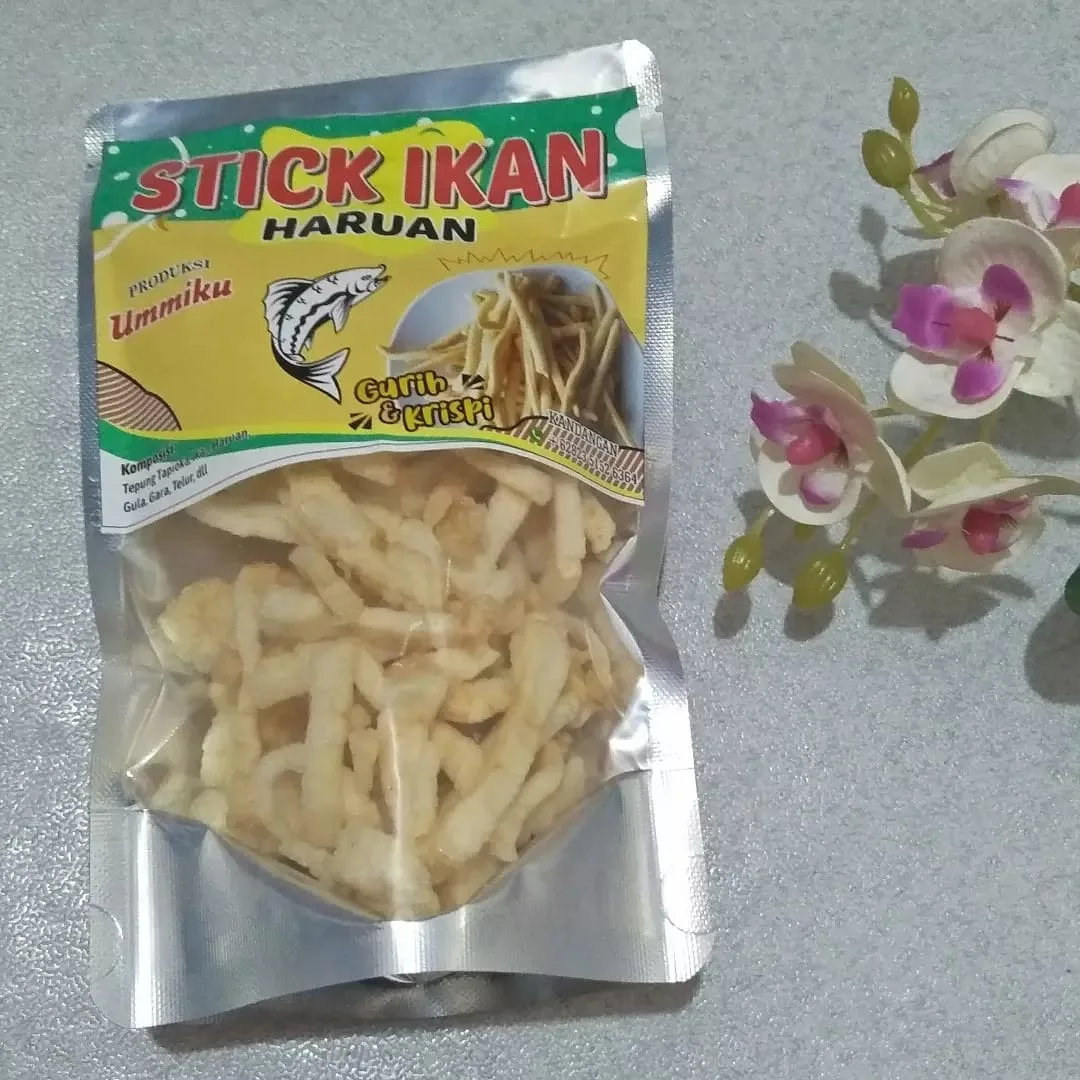Paket Abon Ikan Gabus kemasan pouch, kerupuk haruan dan Stik Haruan RP.178000