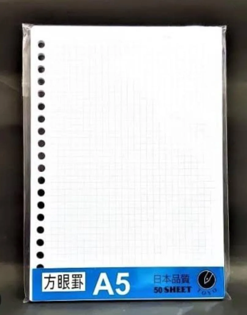 Refil isi buku binder ukuran A5