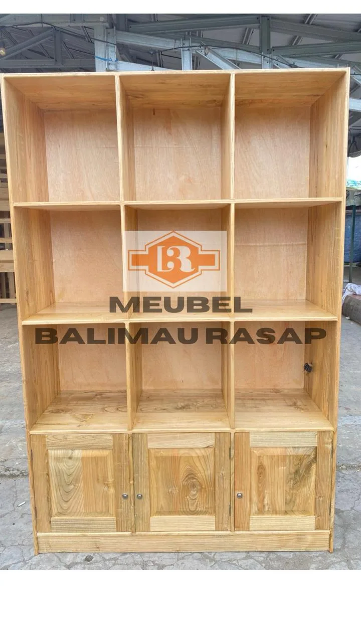 Katalog Rak 12 + 3 Pintu Tutup bagian Bawah (Meubel Balimau Rasap)