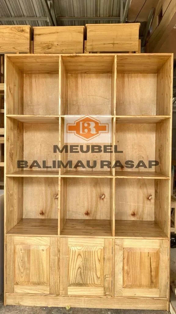 Katalog Rak 12 + 3 Pintu Tutup bagian Bawah (Meubel Balimau Rasap)