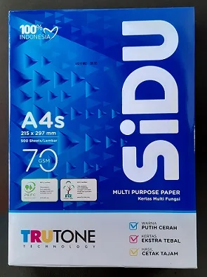 Kertas HVS A4S 70 Gsm SIDU