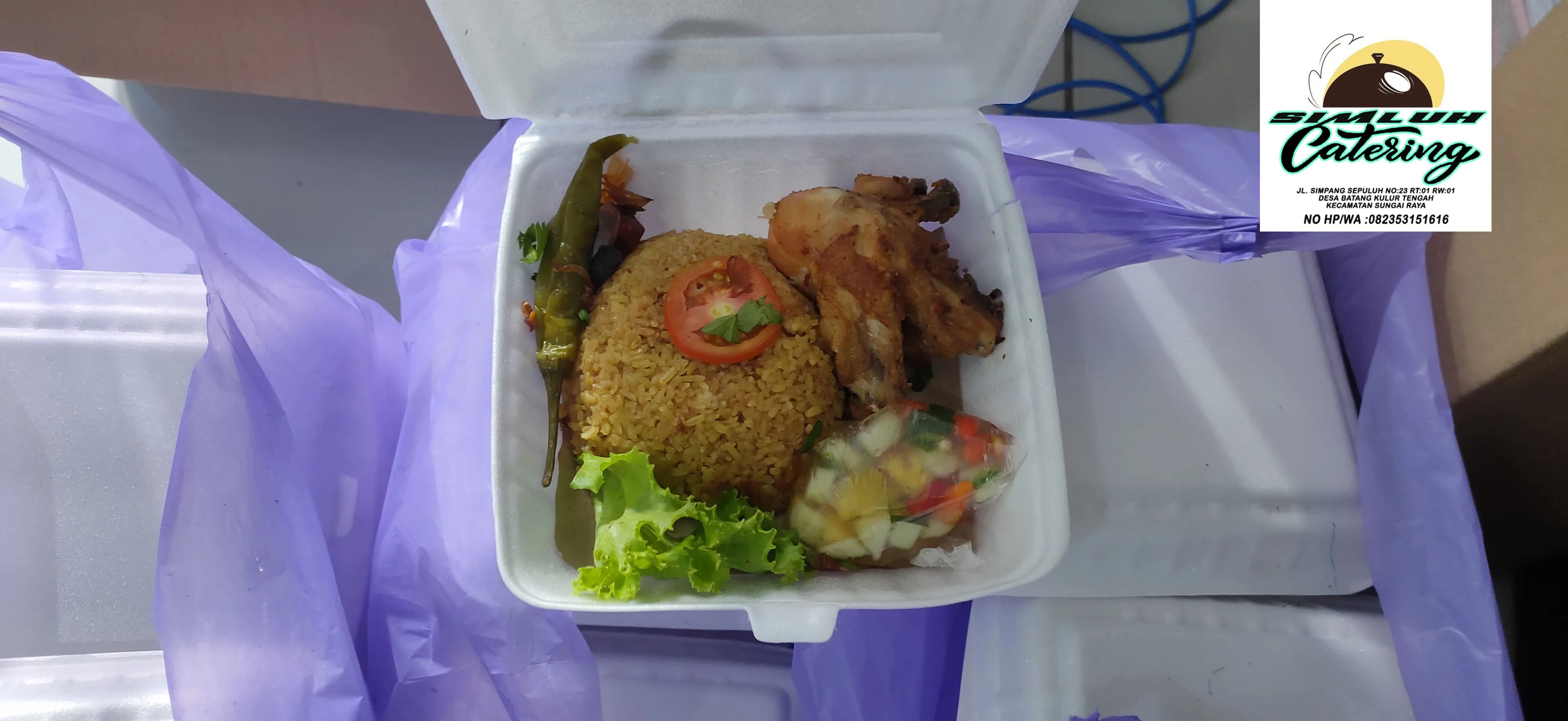 NASI SAMIN + SAYUR DAN BUAH