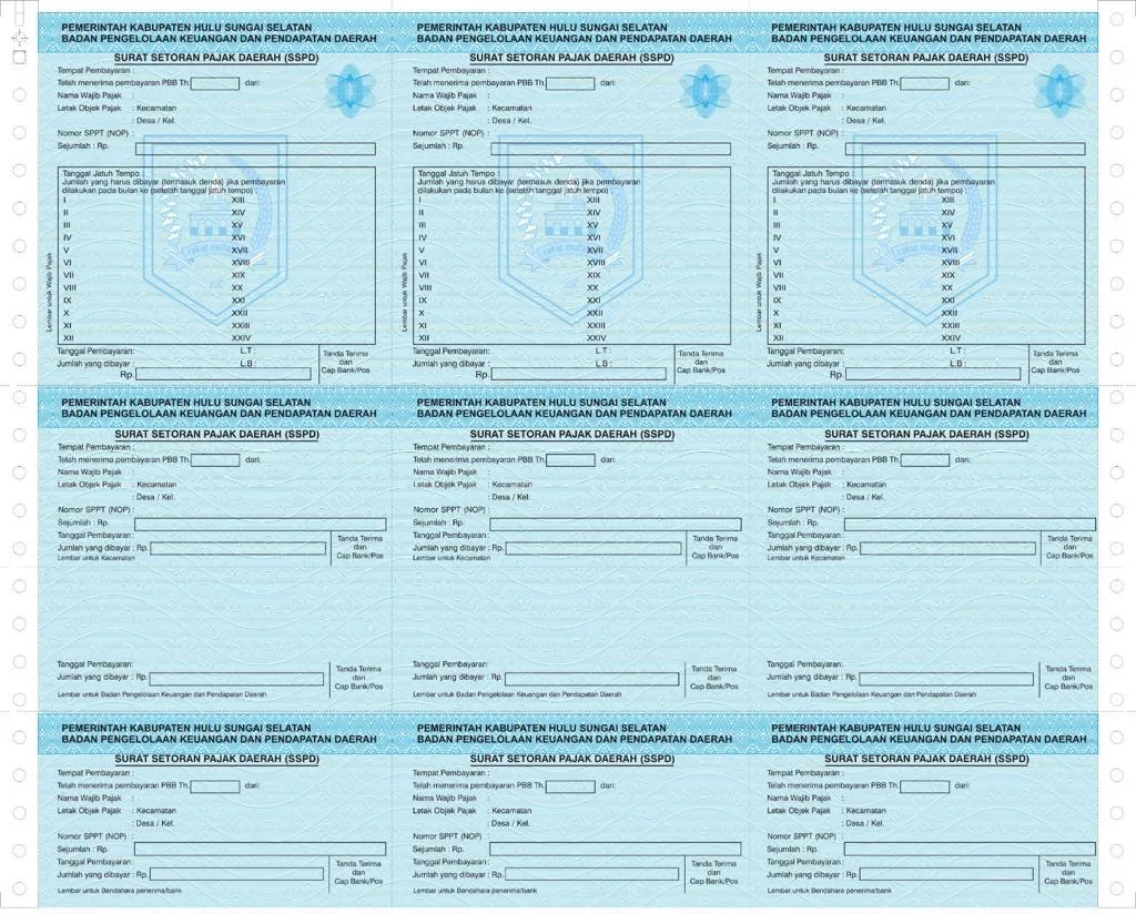 Blanko SSPD (Kertas PBB)