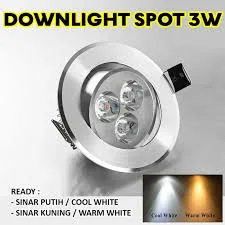 Lampu downlight 3 watt