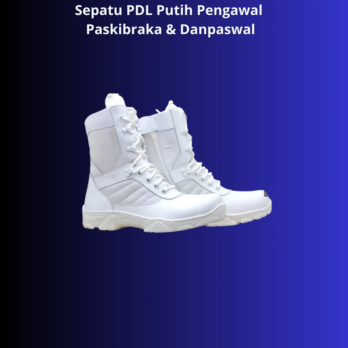 Sepatu PDL Putih Pengawal Paskibraka & Danpaswal