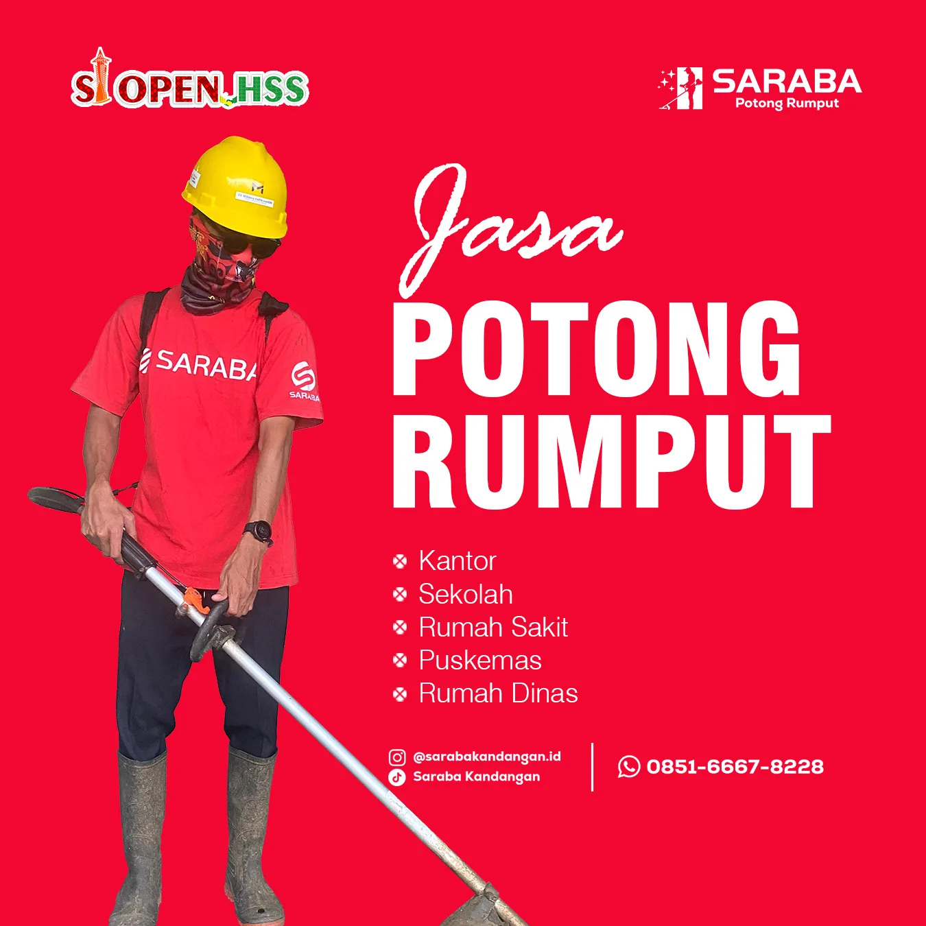 POTONG RUMPUT TAMAN, PEKARANG, HALAMAN