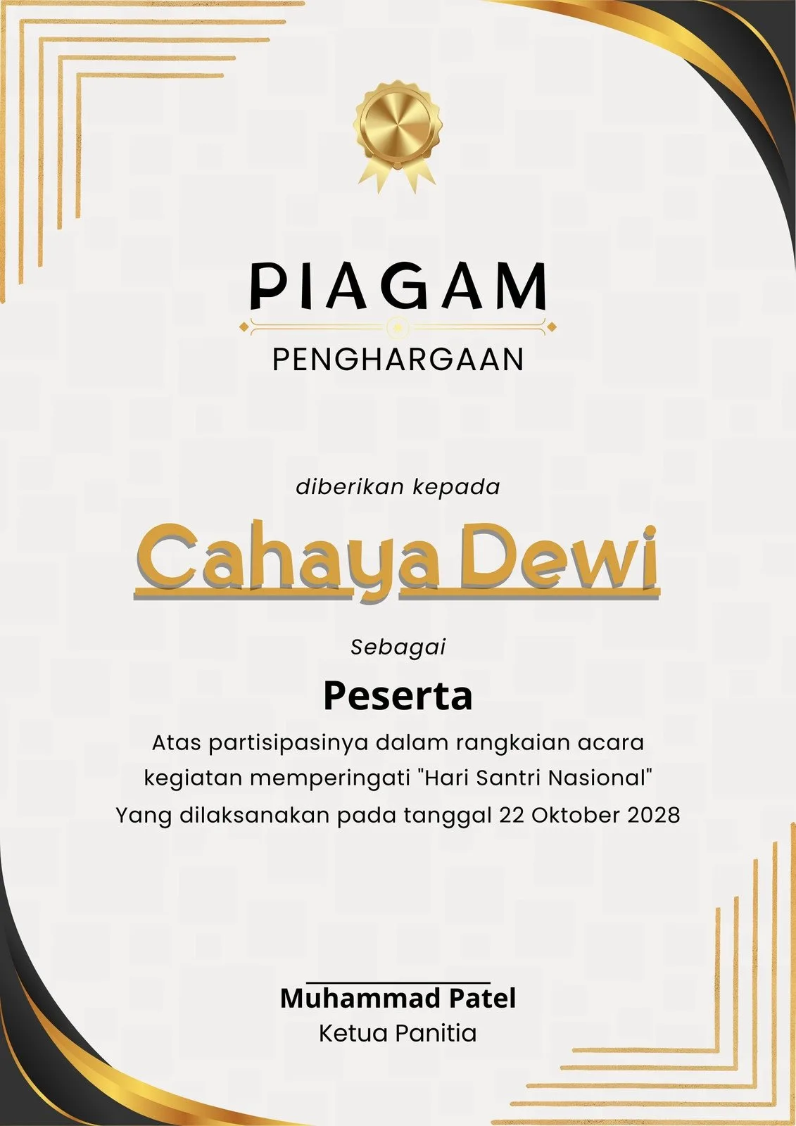CETAK PIAGAM
