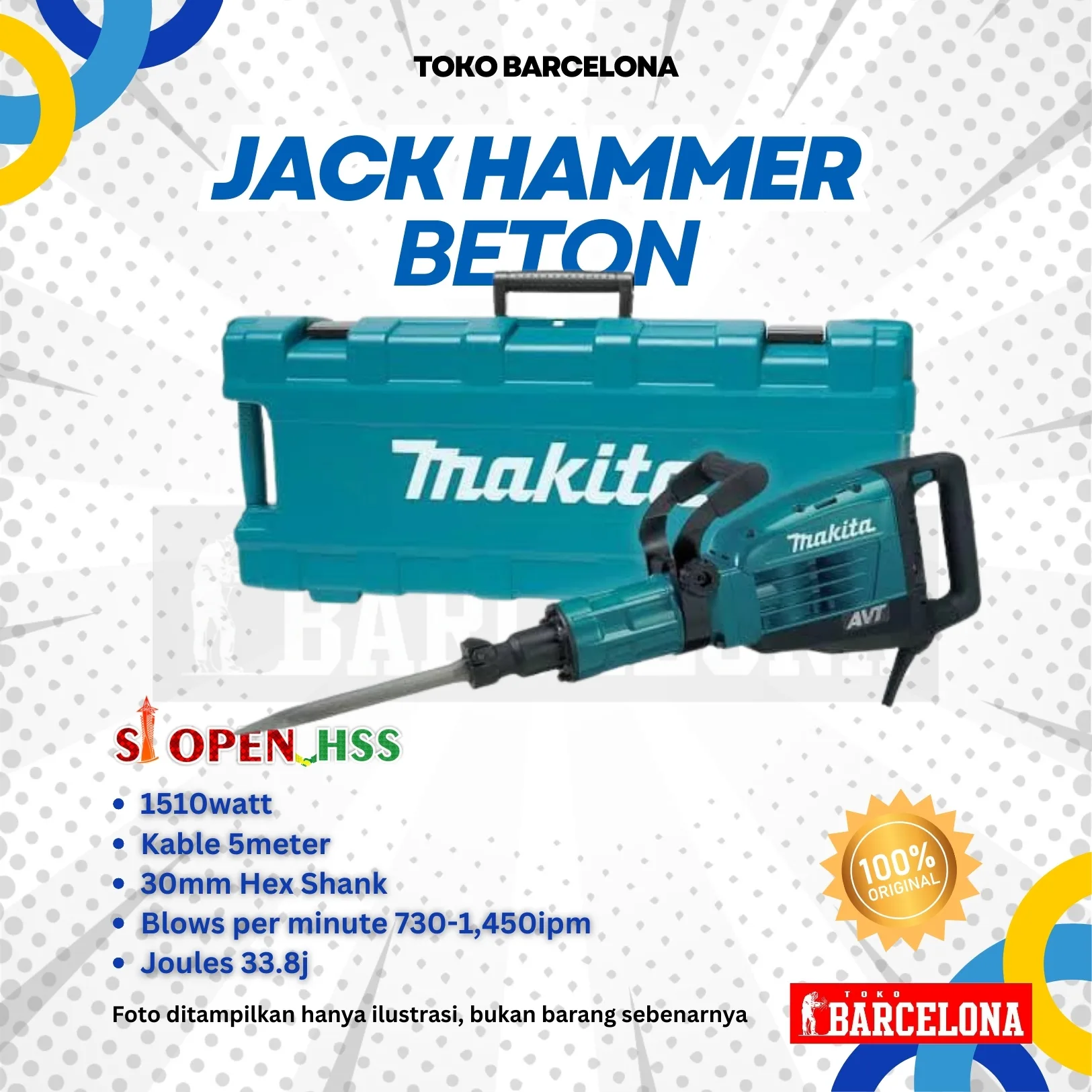 Mesin Bobok Beton Tembok Jack Hammer