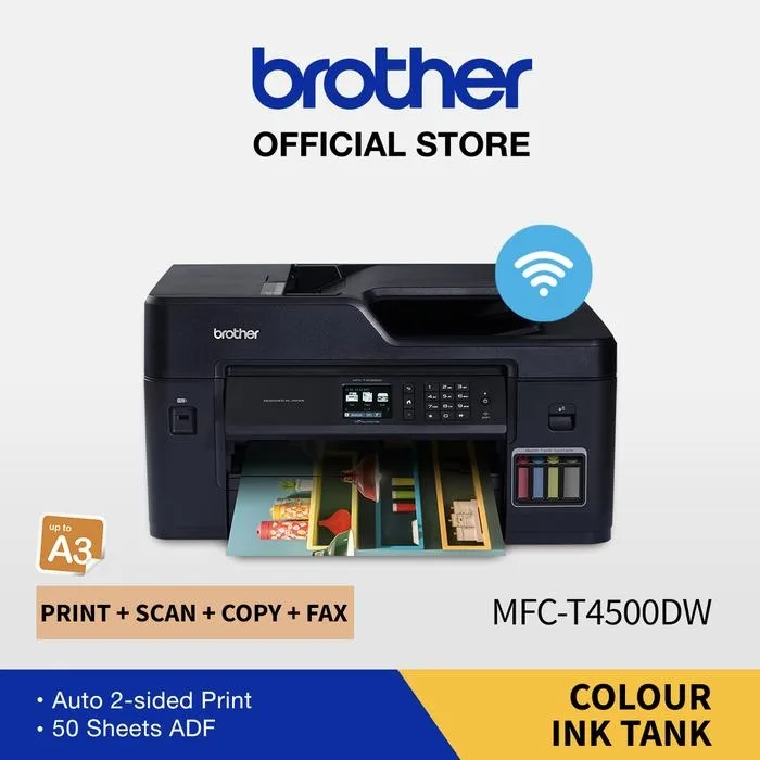 BROTHER PRINTER MFC-T4500DW A3 INK TANK DUPLEX WIRELESS PSC FAX
