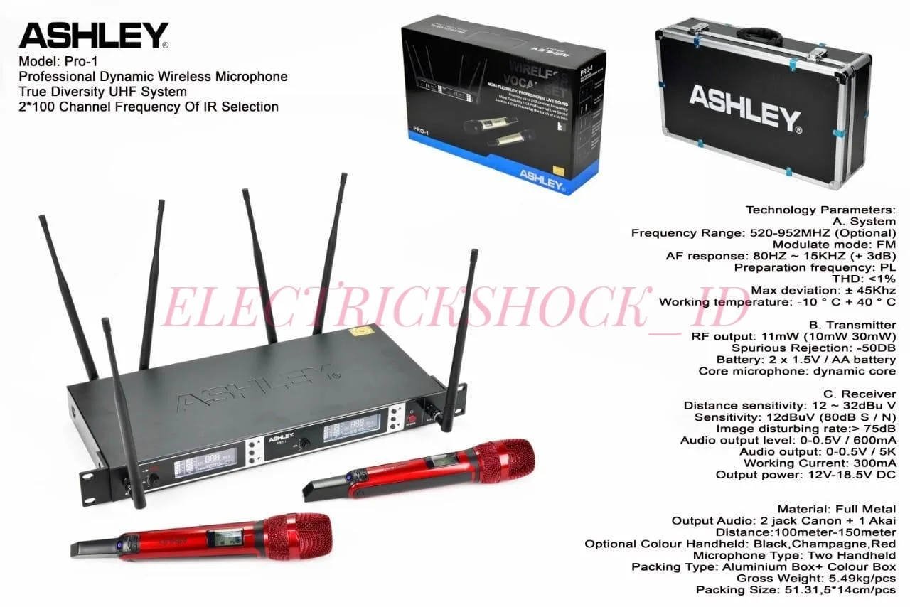Mic Wireless Ashley tipe Pro One