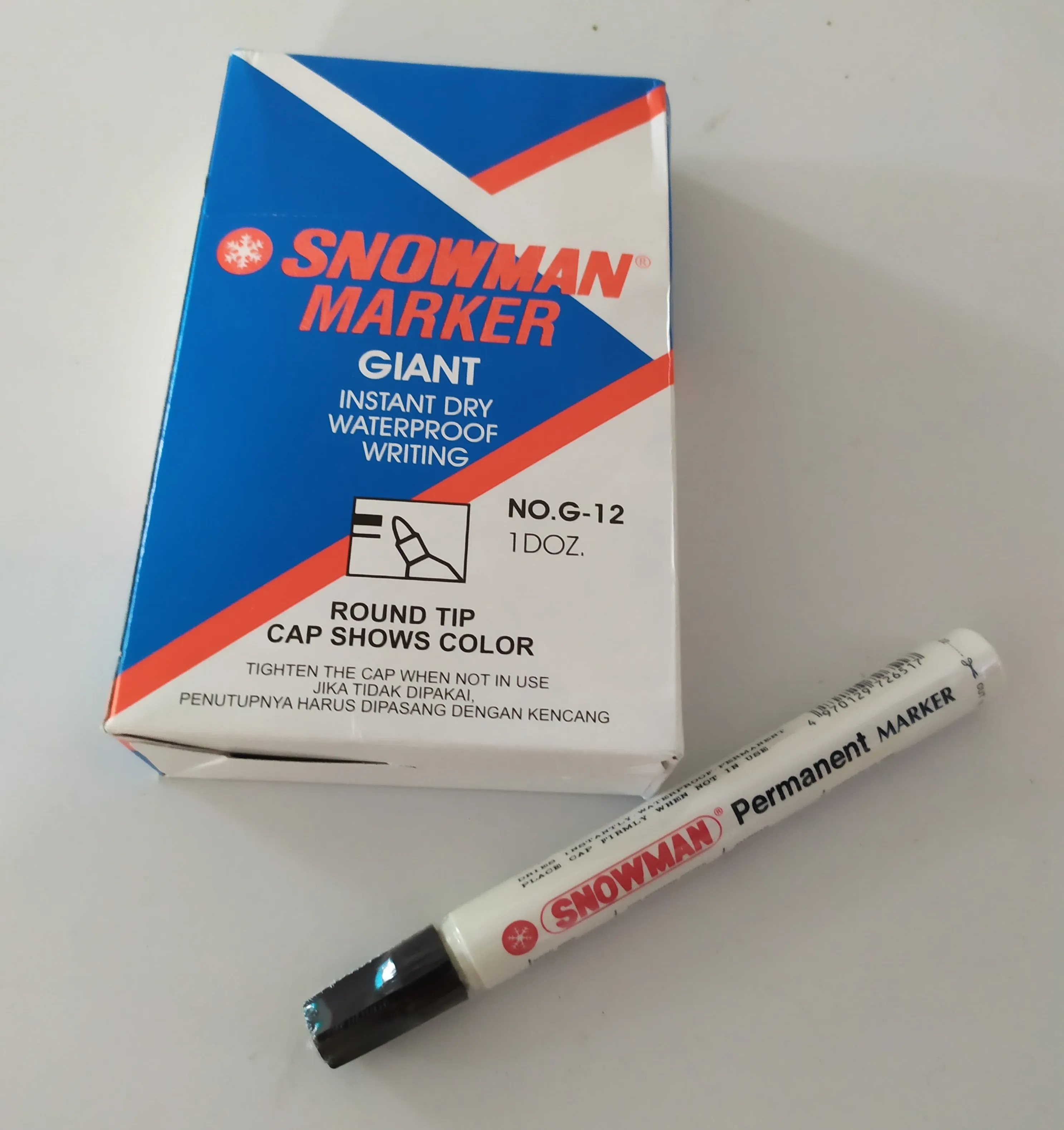 Spidol Permanen (Snowman G12/AG12 Permanent Marker)
