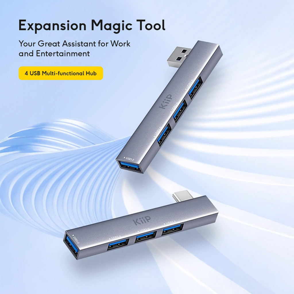 KiiP USB Hub 4 Port 5Gbps 3.0 Ultra TYPE C