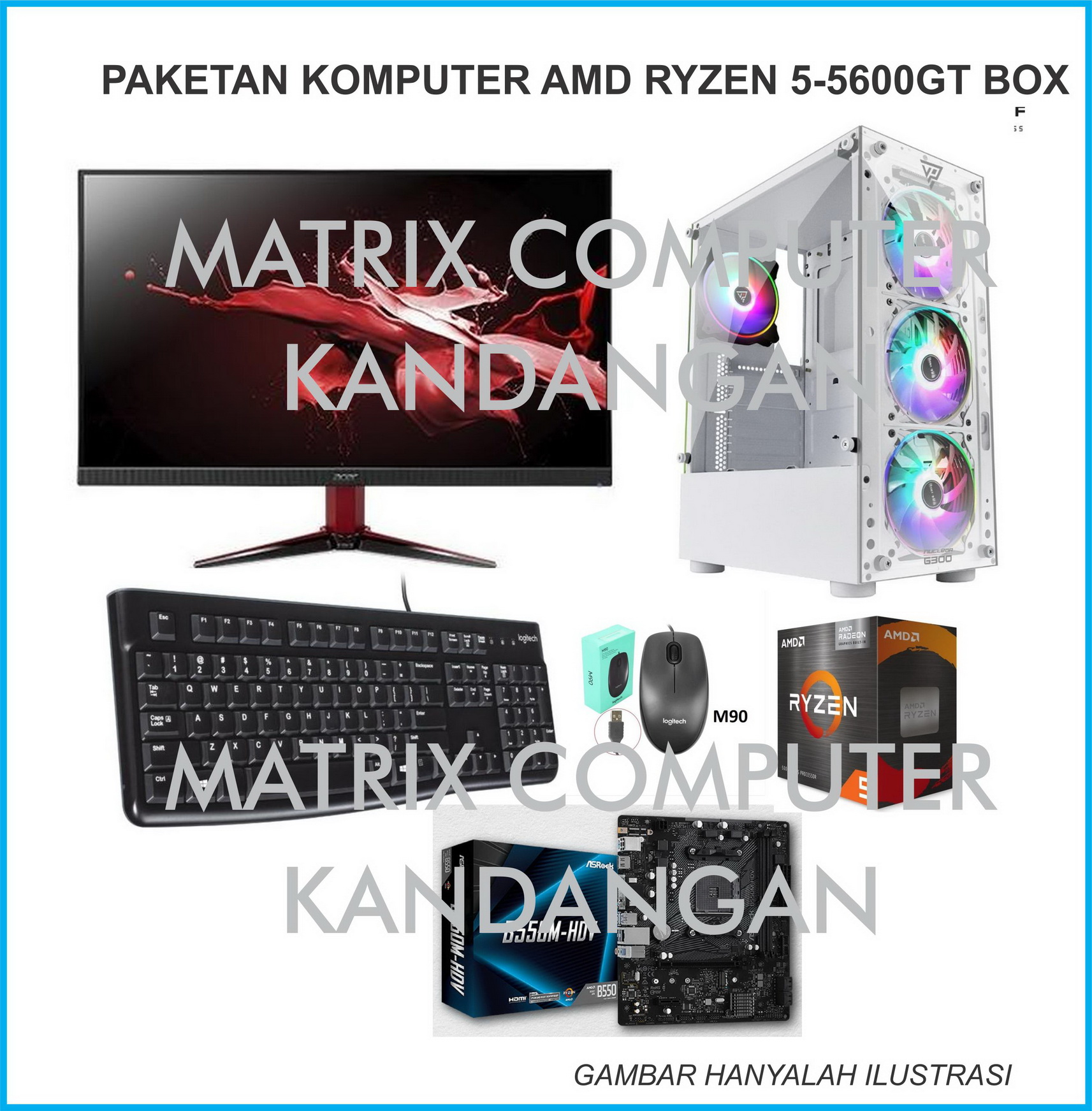 Paketan Komputer AMD Ryzen 5-5600GT