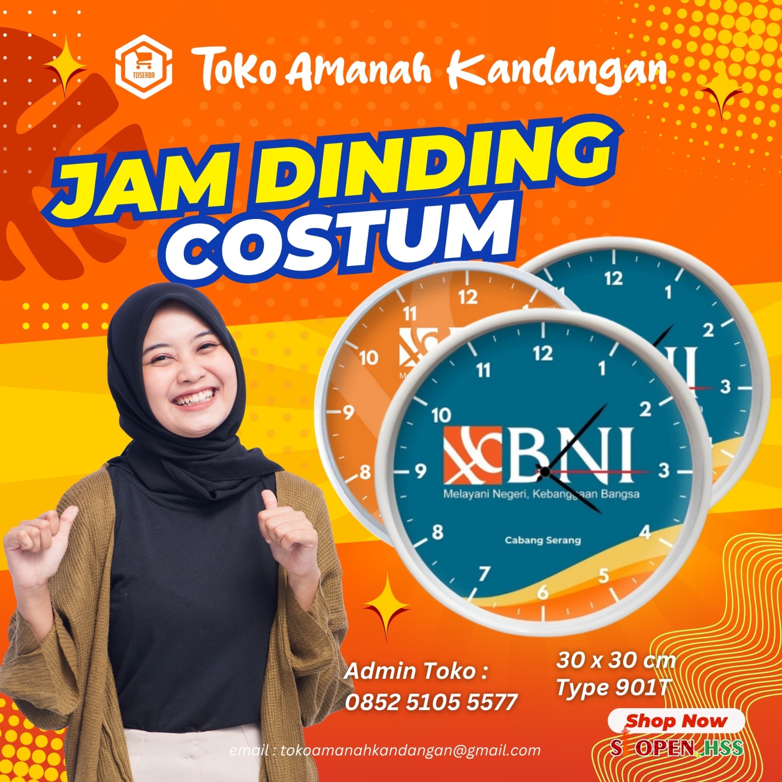 Jam Dinding Costum