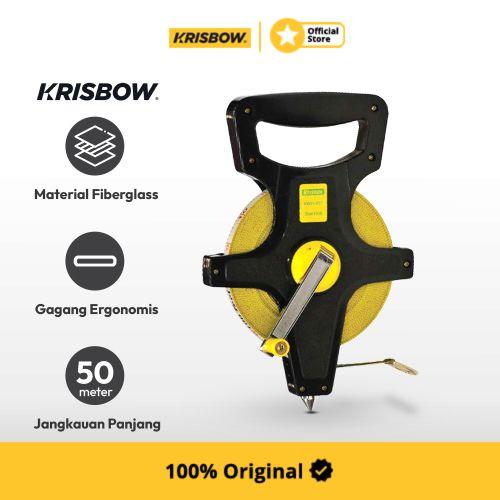 Krisbow Measuring Tape Meteran Gulung 50 M