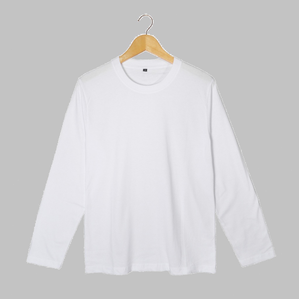 T-SHIRT LENGAN PANJANG (WARNA DASAR PUTIH)