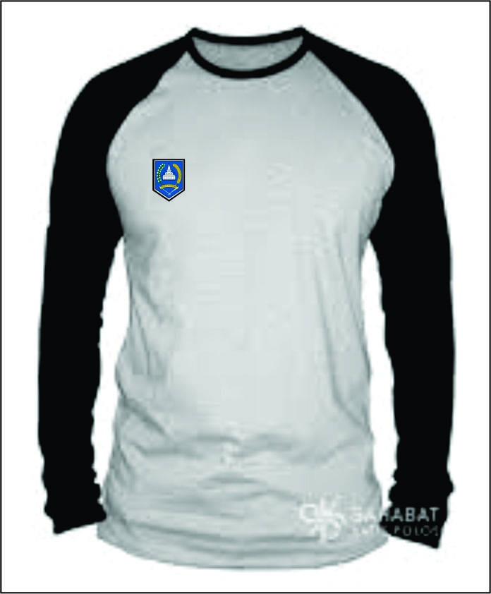 Baju nkaos lengan panjang plus logo